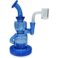 5.2" Crave Blue Perc Barrel Chamber Recycler