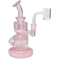 5.2" Crave Pink Perc Barrel Chamber Recycler