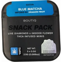 Blue Matcha | Dragon Fruit BOUTIQ THCA Infused Mini Pre-Rolls 5ct 0.5G