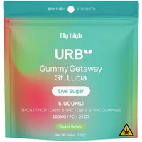 Guava Gelato URB Gummy Getaway St. Lucia Live Sugar Gummies 5000MG
