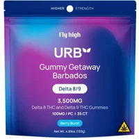 Berry Burst URB Gummy Getaway Barbados Delta 8/9 Gummies 3500MG