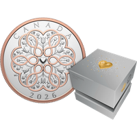 1 oz Silver Celebrate Love Rose Gold Plated Coin (2026)