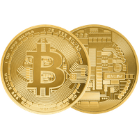 1 oz Silver Gold Plated Bitcoin Round .999