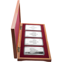 10 oz Silver Bar Set - 4 Aces