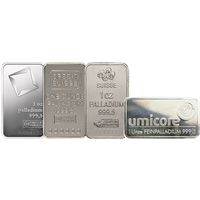 1 oz Palladium Bar 0.9995