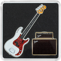 Kitco Get 20% Off 2 oz Silver Fender Dynamic Duo Bass Guitar Amp Coin