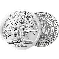 1 oz Silver Trivium Girls Silver Shield BU Round .999 (Random Year)