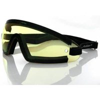 Bobster Wrap Around Goggles, Black Frame, Yellow Lens, BW201Y