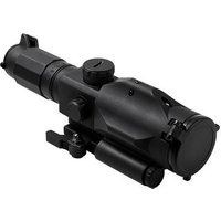 NcSTAR GEN3 SRT 3X-9X Rubber Armored Mil-Dot Rifle Scope w/ Green Laser, Black VSRTM3940GV3
