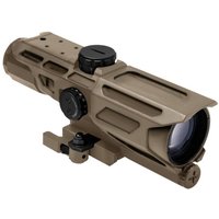 NcSTAR MARK III Gen3 Tactical 3-9x40 Mil Dot Rifle Scope,Mil Dot Reticle,Red/Blue Illimination,Green Lens, Tan, VSTM3940GV3T