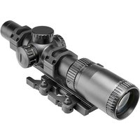 NcSTAR STR Series Full-Size 1-6x24mm 30mm Tube Rifle Scope, Green/Red Illumination, Low Power Variable Reticle, Green Lens Combo, Black, SEEFL1624GSPR-A