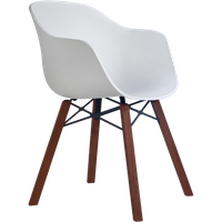 Sessel Papatya Globe-K Wox Iroko weiß, Beine aus Iroko-Holz