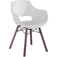 Sessel Papatya Opal Wox Pro Iroko weiß, Beine aus Irokoholz