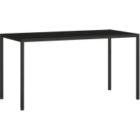 Tisch Papatya Slim 79x119x75 schwarz, HPL Tischplatte schwarz