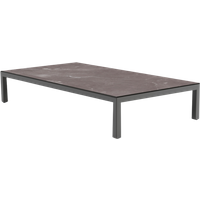 Papatya Slim Sofa Set Center Low Table 110x60x21 anthrazit, botanischer Tisch