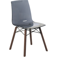 Stuhl Papatya X-Treme S Wox Iroko transparent-smoky, Beine Holz Iroko