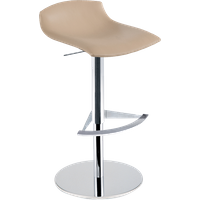 Barhocker Papatya X-Treme BD Platte Kunstleder beige, Chrombein höhenverstellbar
