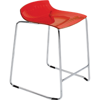 Papatya X-Treme Sled Barhocker transparent rot