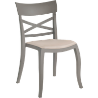 Stuhl mit Sitzkissen XSera-SP bronzebeige Gewebe