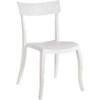 Papatya Hera-S Stuhl P RATTAN weiß