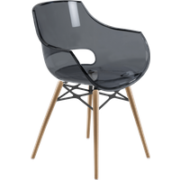 Papatya Opal Sessel-Wox transparent grau, Material Buchenholz