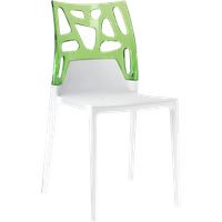 22% Rabatt auf Papatya EgoRock Stuhl mit weißem Sitz und grünem Oberteil