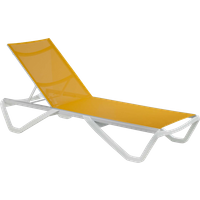 Papatya Wave Sonnenliege weiß 01, Material gelb 5017