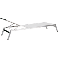 Papatya Zen Sonnenliege weiß Webstoff (Stahl)