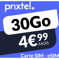 Réduction de 17 % sur le forfait mobile 30 Go de Prixtel