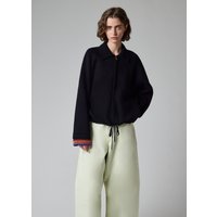 Paul Smith Women's Black Knitted Jacket with Stripe Cuffs