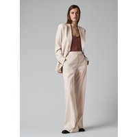 Paul Smith Women's Ivory Linen-Wool Wide-Leg Trousers