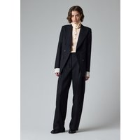 Paul Smith Women's Black Slub-Wool Double-Breasted Blazer