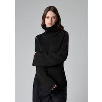 Paul Smith Women's Black Roll Neck Knitted Sweater with Contrast Stitching