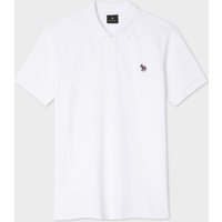 PS Paul Smith White Cotton-Piqué Zebra Logo Polo Shirt
