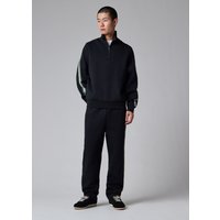 PS Paul Smith Black Quarter Zip Track Top With Stripe Trim