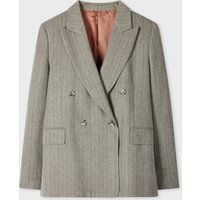 Paul Smith Women's Grey 'Chalk Stripe' Relaxed Double-Breasted Blazer
