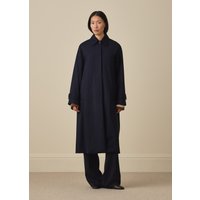 Paul Smith Women's Navy 'Storm System' Wool Mac