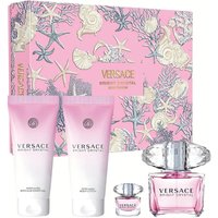 Versace Bright Crystal zestaw - woda toaletowa 90 ml + woda toaletowa 5 ml + balsam do ciała 100 ml + żel pod prysznic 100 ml