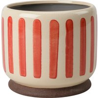 Burgon & Ball Zimmerpflanzentopf „Collector“ – Rot gestreift – ⌀ 16 cm Burgon & Ball Zimmerpflanzentopf „Collector“ – Rot gestreift – ⌀ 16 cm