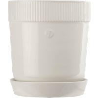 sagaform Elise Pflanztopf mit Untersetzer Large – White sagaform Elise Pflanztopf mit Untersetzer Large – White