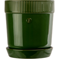 sagaform Elise Pflanztopf mit Untersetzer Medium – Green sagaform Elise Pflanztopf mit Untersetzer Medium – Green