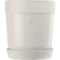 sagaform Elise Pflanztopf mit Untersetzer Medium – White sagaform Elise Pflanztopf mit Untersetzer Medium – White