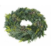 Kategorie <b>Produkt ohne Kategoriezuordnung </b> - Tannenkranz Nobilis & Nordmann – vollrund gebunden – 25 cm