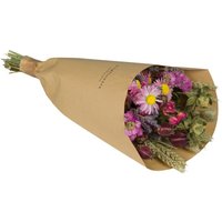 Kategorie <b>Produkt ohne Kategoriezuordnung </b> - Trockenblumen Strauß Feldstrauß Stil small handgebunden pink 35cm
