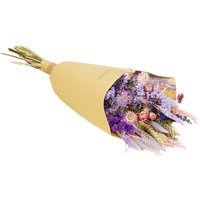 Kategorie <b>Produkt ohne Kategoriezuordnung </b> - Trockenblumen Strauß Feldstrauß Stil medium handgebunden purple glow 50cm