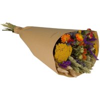 Kategorie <b>Produkt ohne Kategoriezuordnung </b> - Trockenblumen Strauß Feldstrauß Stil large handgebunden orange 60cm