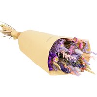 Kategorie <b>Produkt ohne Kategoriezuordnung </b> - Trockenblumen Strauß Feldstrauß Stil large handgebunden purple glow 60cm