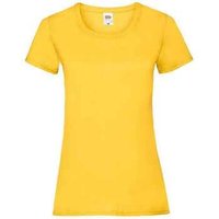 Fruit of the Loom Women's Valueweight Heather Lady Fit T-Shirt in Yellow | Size: 8