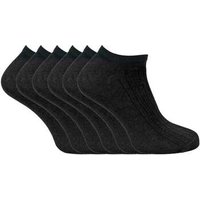 Sock Snob Women's 6 Pack Ankle Low Cut 100% Soft Cotton Socks in Black | Size: 4-7