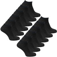 Sock Snob Women's 12 Pack 100% Cotton Trainer Socks in Black | Size: 4-8